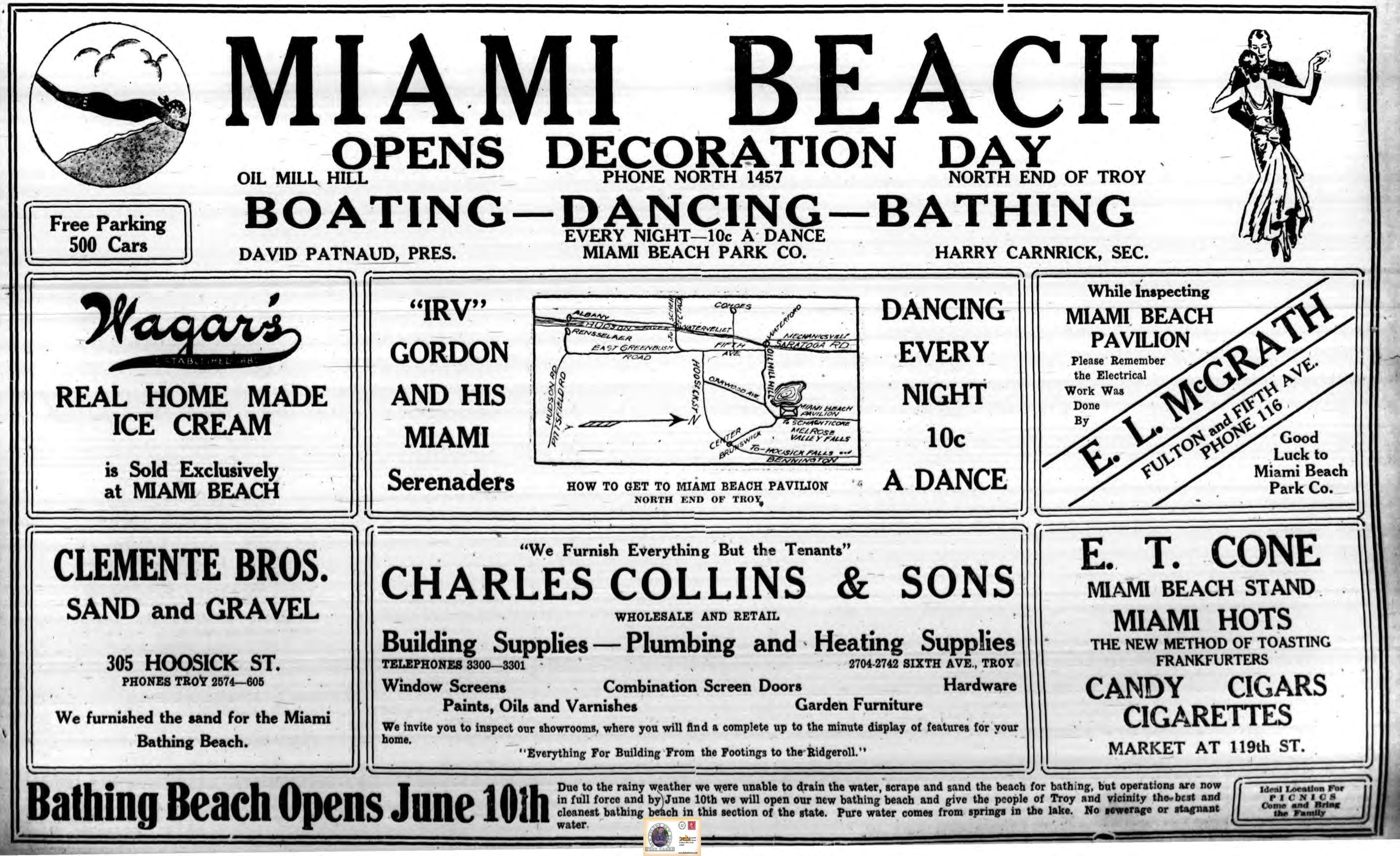 1930 Miami Beach opens Decoration Day advertisement