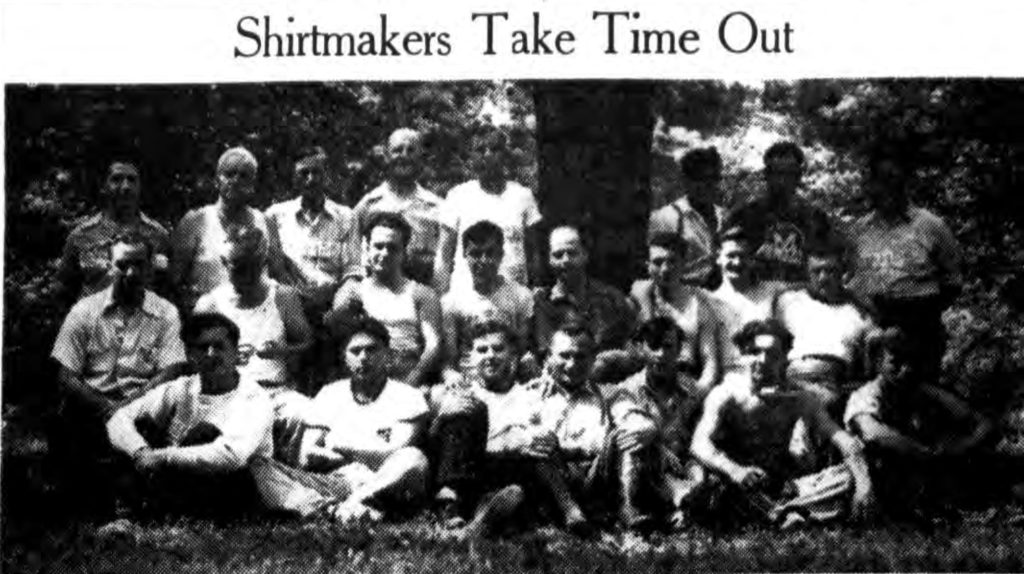 "Shirtmakers Take Time Out." Times Record. August 31, 1939: 14 cols 2-4. (photo cropped from scan by Fultonhistory.com)