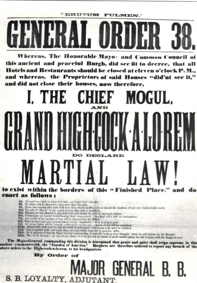 "General Order 38" broadside (1863)