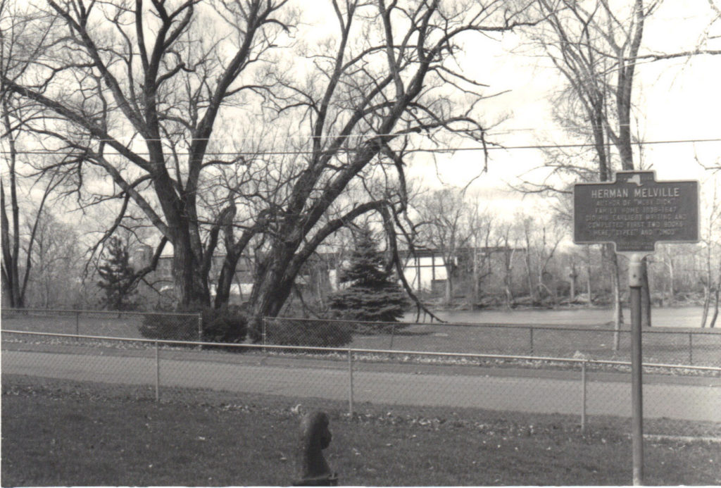 Herman Melville Park as seen from yard of Melville House